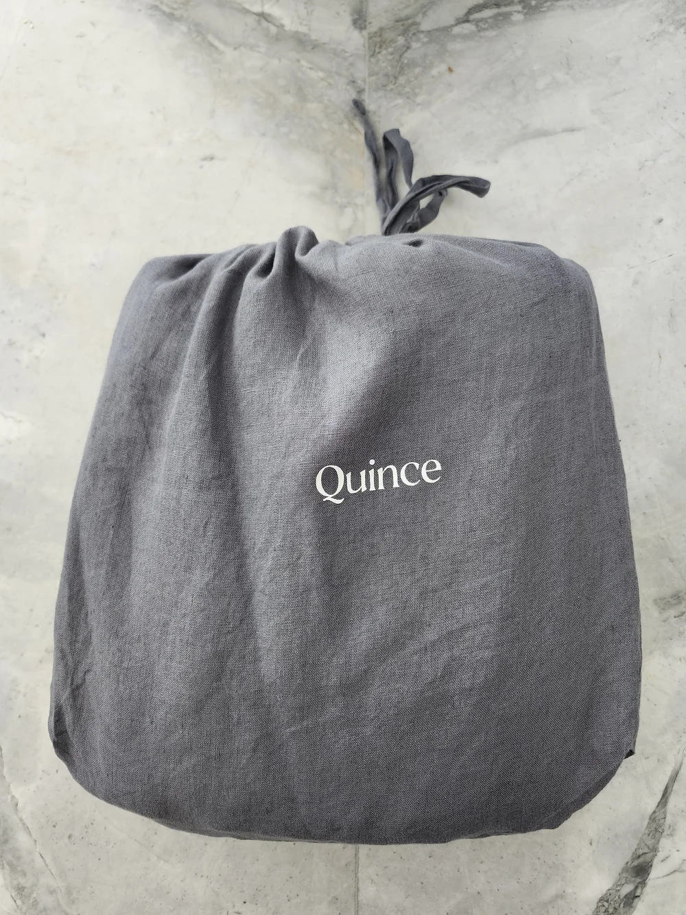 NWT Quince European Linen Duvet Cover Set Full/Queen Night Fall Gray